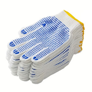 Guante de Trabajo de Algodón con Puntos de PVC de la Mejor Calidad Calibre 7/10/13 para Protección y Seguridad Personal en Látex para Hombre - Product Image 2