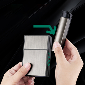 Estuche Modular para Cigarrillos Erliao <span class=keywords><strong>con</strong></span> Encendedor |   Compatible <span class=keywords><strong>con</strong></span> paquetes blandos/duros |   Metal Antipresión |   Encendedor Desmontable - Product Image 3
