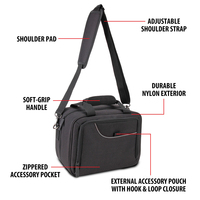 Estuche Organizador de Accesorios para DJ Todo en Uno con Correa Acolchada, Bolsa Portátil para Gestión de Cables para Actuaciones en Vivo y Estudio
