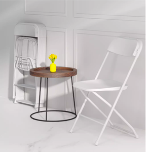 Venta al por mayor de plástico de metal de respaldo alto blanco plegable sillas de camping silla plegable para eventos al aire libre Oficina boda Fiesta Hotel Hall