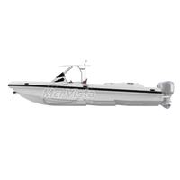 Bateaux à rames rigides en aluminium RIB1050 à coque en V profond, bateaux pneumatiques en Hypalon, bateaux en caoutchouc à ponton à vendre