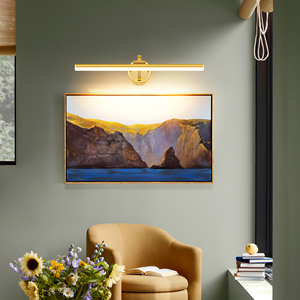 Modern Gold Adjustable <b>LED</b> <b>Mirror</b> <b>Wall</b> Lamp with 3000K-6000K Color Temp IP44 Rated 3-Year Warranty - Product Image 1