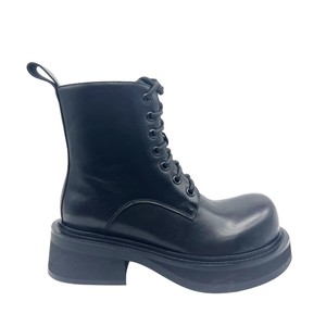 Bottes en cuir décontractées personnalisées pour femmes, bottines rehaussantes respirantes à <span class=keywords><strong>talon</strong></span> carré pour l'automne - Product Image 4