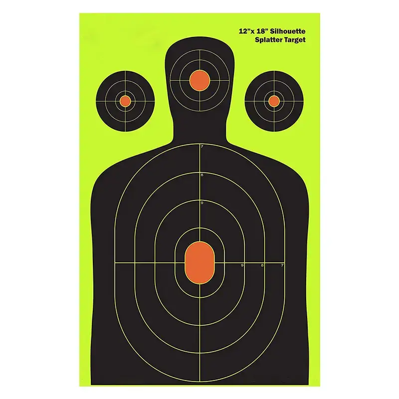 Custom 12x18 Inch Shooting Targets Silhouette Splatter Target Splatter Reactive Targets for Shooting