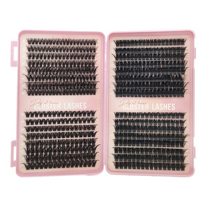 Faux cils DIY semi-artisanaux transfrontaliers, cils en grappe individuels 60D100D120D150D, pack mixte, livre <span class=keywords><strong>de</strong></span> cils grand volume pour - Product Image 1