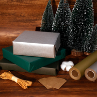Papier cadeau kraft double face pour les fêtes, vente en gros d'usine, 43*300 cm, papier d'emballage de Noël