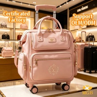 Sac de voyage d'affaires unisexe de luxe personnalisé en tissu Oxford de haute qualité avec roulettes pour ordinateur portable et chariot à roulettes