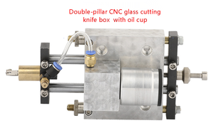 Outils de découpe de verre CNC en carbure de tungstène industriel de haute qualité, boîte à couteaux à verre cylindrique à double colonne avec coupelle à huile pour CNC - Product Image 6