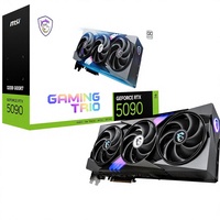 Untuk Gaming RTX 5090 32G Trio OC Kartu Grafis (32GB GDDR7 512-bit 2497MHz DisplayPort X3 2.1a untuk 2.1b untuk Blackwell Arch.)