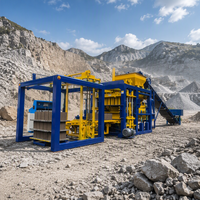 Machine de fabrication de briques et de blocs en béton QT4-15B Aiwei entièrement automatique, contrôlée par PLC, à pression hydraulique, pour pavés creux et pleins, facile à utiliser