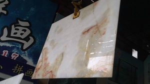 Boton đá tự nhiên đá đánh bóng trong suốt khách sạn hoa đỏ băng sang trọng <span class=keywords><strong>Onyx</strong></span> tấm - Product Image 6