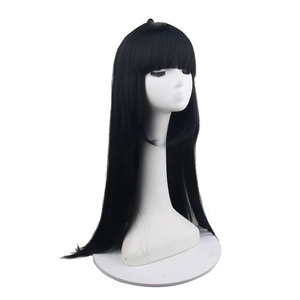 Aotu World <span class=keywords><strong>Kelly</strong></span> – perruque de Cosplay noire, cheveux longs et lisses, synthétiques, pour personnage <span class=keywords><strong>d</strong></span>'anime, pour unisexe, Costume de Halloween, fête - Product Image 2