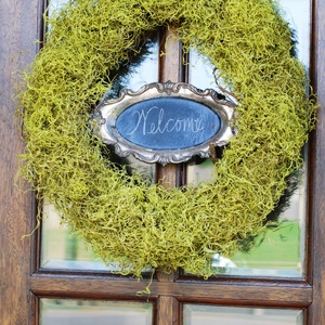 Long-Lasting Handmade <strong>Moss</strong> <strong>Wreath</strong> for Wedding Table Centerpiece Holiday Mantel Decor Preserved Easter Halloween Graduation - Product Image 4