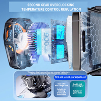Ventilador de refrigeración para teléfono móvil, radiador magnético para teléfono móvil, con clip trasero, pantalla digital, novedad