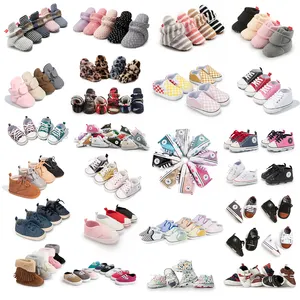 Stock Clearance Newborn Sneaker 0-18 Months Casual First Walker Boy And Girl Crib Baby Shoes