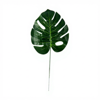 Feuille de Monstera Artificielle en Plastique Réaliste, Haute Simulation, Durable pour Salon, Décoration Intérieure, Bureau, Maison, Mariage, Noël