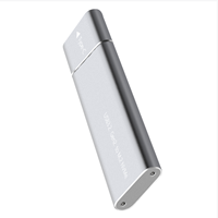 SHUOLE harga pabrik M.2 NGFF HDD casing SSD SATA protokol HDD kandang tipe-c USB3.2 kotak Hard Disk seluler eksternal aluminium