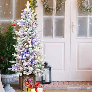 High Quality 4ft Artificial <b>Christmas</b> <b>Tree</b> <b>with</b> <b>Light</b> Metal Stand Pine Cones for <b>Outdoor</b> Home Holiday Decor - Product Image 4