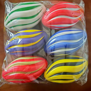 マルディグラスパイラルフットボールスクイーズストレス解消玩具売れ筋プロモーション & ビジネスギフト - Product Image 5