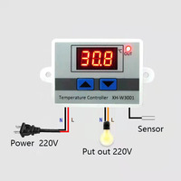 Thermostat de micro-ordinateur numérique XHW3001 de haute qualité 12V 24V 220V Thermostat d'incubateur d'oeufs pour reptile d'oiseau d'élevage de canard d'oie