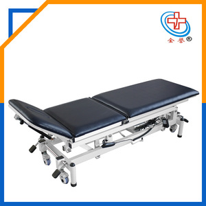 Lit de réadaptation Jinyu à trois sections, électrique, pliable, couleur bleue, pour massage corporel complet et thérapie - Product Image 2