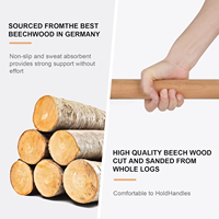 TOPTONS Support de pompes en bois de hêtre, Appareil de traction, Barre parallèle simple, Support de barre parallèle multifonctionnel