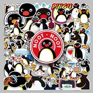 50Pcs Nhà Máy Nóng Bán Trang Trí Dán Tùy Chỉnh In Phim Hoạt Hình Dễ Thương Không Thấm Nước Kawaii Pingu Dán - Product Image 1