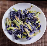 Fleur de pois papillon séchée en vrac 1KG Qualité alimentaire naturelle Clitoria Ternatea pour thé et boissons Vente en gros