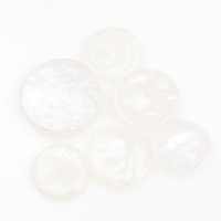 Pièces de backgammon blanc marbré de 31mm finition lisse Acey-Deucey Men Jeu de table durable jouant des pierres