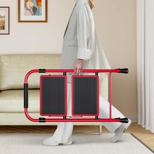 Échelle pliante industrielle moderne en fer et aluminium blanc, capacité 150 kg, portable, pour intérieur, jardin, maison, école, rangement - Product Image 2