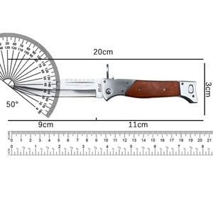 Cuchillo de Bolsillo Plegable A.K-47 Personalizable de Grado OEM para Camping, Hoja de Acero Inoxidable D2, Mango de Madera, Marca HK, Afilado Extremo - Product Image 6