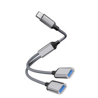 Divisor Usb Y Cable Usb 1 macho a 2 hembra conector de cable de extensión doble puerto Usb extensor Hub datos y cargador Power Split