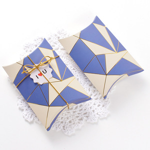 Luxury Custom Printing Logo <strong>Small</strong> White Paper <strong>Pillow</strong> Shaped Box Folding Paper Decoration Party Gifts Candy Packaging Boxes - Product Image 2