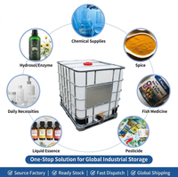 Réservoir IBC de 1000L, nouvelle marque Sucheng, conteneur en plastique moulé par soufflage, réservoir de stockage d'eau, noir/blanc, Shanghai en stock