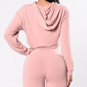 Conjunto de Sudadera con capucha y pantalón para mujer, ropa deportiva para correr, chándales de gimnasio personalizados, dos piezas - Product Image 5