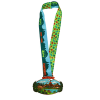 Médailles de sport personnalisées pour marathon, récompenses en or avec ruban pour les défis de course à pied