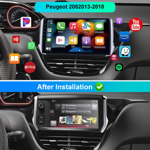 Autoradio multimédia Android CUSP 10,1 pouces Octa-Core avec GPS intégré, Carplay, DSP, USB, FM stéréo pour <span class=keywords><strong>Peugeot</strong></span> 208 2013-2018 - Product Image 3