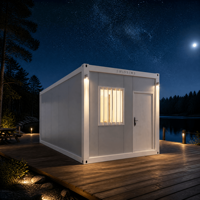 Maison conteneur pliable de type Z 20 pieds, bâtiment modulaire pliable portable, bureau de chantier, dortoir à structure en acier pour la construction
