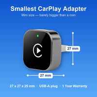 Adaptateur USB sans fil CarPlay et Android Auto le plus petit pour voiture compacte, ajustement universel pour voitures TY-C5