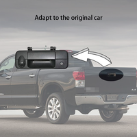 Caméra de recul Hesida étanche 1080P noire pour poignée de hayon de camion, vision nocturne, compatible avec Toyota Tundra 2007-2013