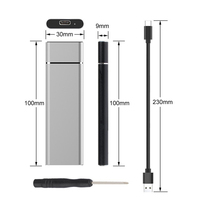 Box Esterno Portatile USB3.1 Tipo C per SSD M.2 NGFF da 1TB, Enclosure per Disco Rigido Mobile M2 a USBC