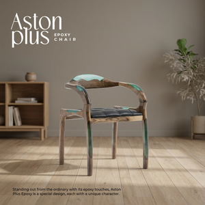 Modern Epoxy Wooden Dining <b>Chair</b> with PU Leather <b>Padded</b> Seat and Armchair Design for Dining Room Home Furniture - Product Image 3