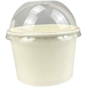 Coppette di Carta per Gelato Personalizzate, Non Tossiche, di Grado Alimentare, Bianche, Usa e Getta, Premium, con Cucchiaio e Coperchio - Product Image 3