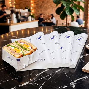 Food Grade Bakery Packaging PE Greaseproof Disposable <b>Paper</b> Custom Printed Logo OEM ODM Deli Sandwich <b>Burger</b> Cake Pizza Tissue - Product Image 1