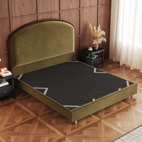 Lit double moderne de luxe incurvé pour chambre principale