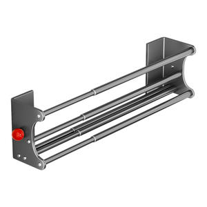 ชั้นวางรองเท้าแบบแม่เหล็กสองชั้นแบบยืดหดได้ สีเทาขาว ชั้นวางเก็บรองเท้าแบบแขวนสำหรับรองเท้ากีฬา - Product Image 1