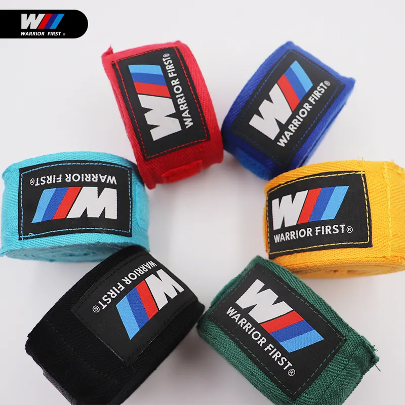 Diskon Besar 3M/5M Panjang 100% Katun Lembut Warna Solid Tinju Pembungkus Tangan MMA Muay Thai Kick Boxing Handwraps