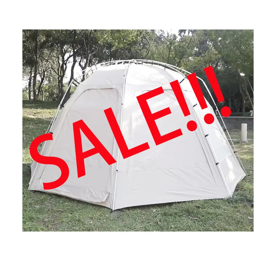 RTS Kuppel 8-10 Personen Gemütlicher Schutz Wasserdicht TC mit Sauna Picknick Polyester Baumwolle Zelt Familie Picknick Camping 2 Schichten Sonne