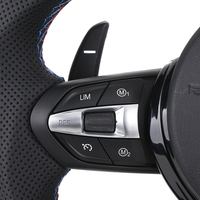 Volant sport M en cuir semi-cuir à fond plat avec garniture noir piano pour F10 F20 F30 F31 M3 F80 M4 F82 M5 F90 X6 E71 E90 E92