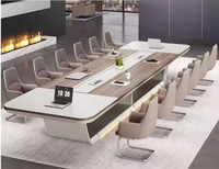 2024 Table de conférence de bureau haut de gamme de luxe Table longue Bureau de salle de réunion commercial moderne